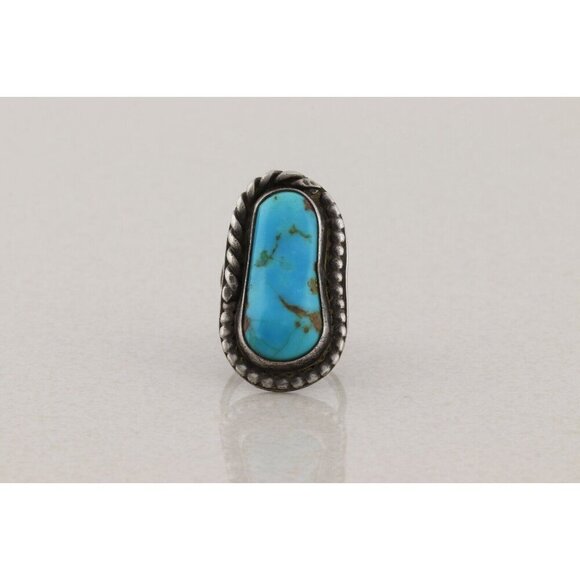 Sterling Silver Natural Turquoise Ring Size 5 - Picture 7 of 7